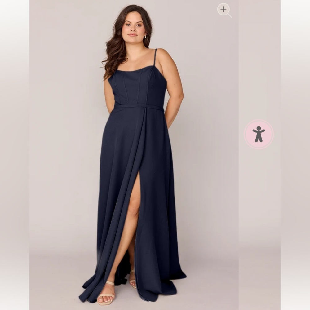 Revelry Nova Crepe Dress in Navy Blue